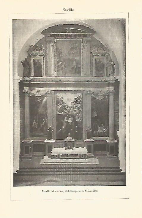 LAMINA V06865: Altar del templo de la Universidad de Sevilla