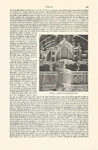 LAMINA V06857: Organo de la capilla de San Jose en Sevilla