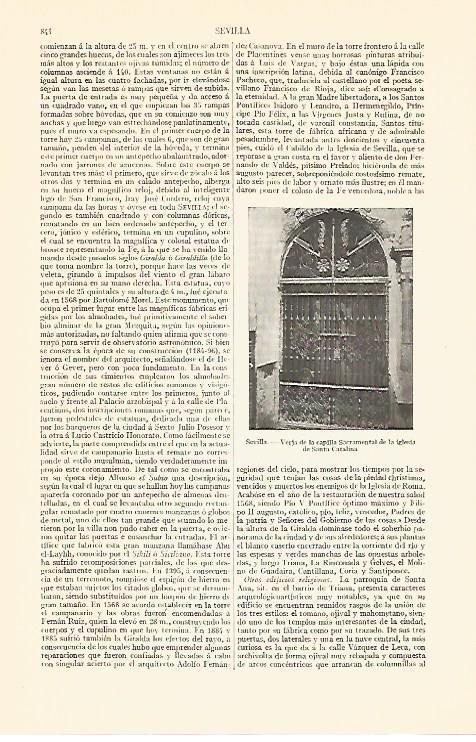 LAMINA V06856: Verja iglesia de Santa Catalina en Sevilla