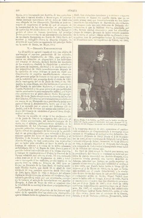 LAMINA V06785: Rey Pedro I de Serbia en 1917