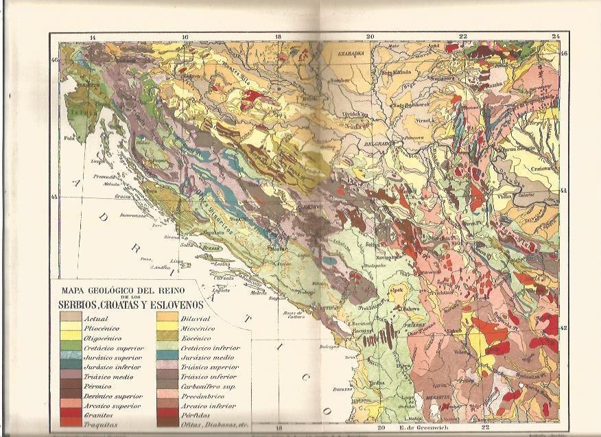 LAMINA V06779: Mapa geologico del Reino de los serbios, croatas y eslovenos