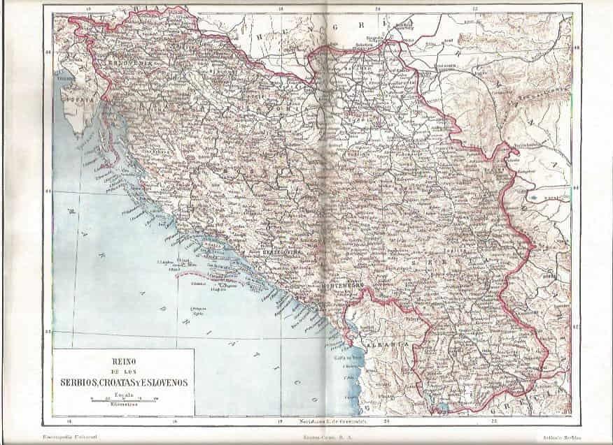 LAMINA V06777: Mapa del Reino de los serbios, croatas y eslovenos