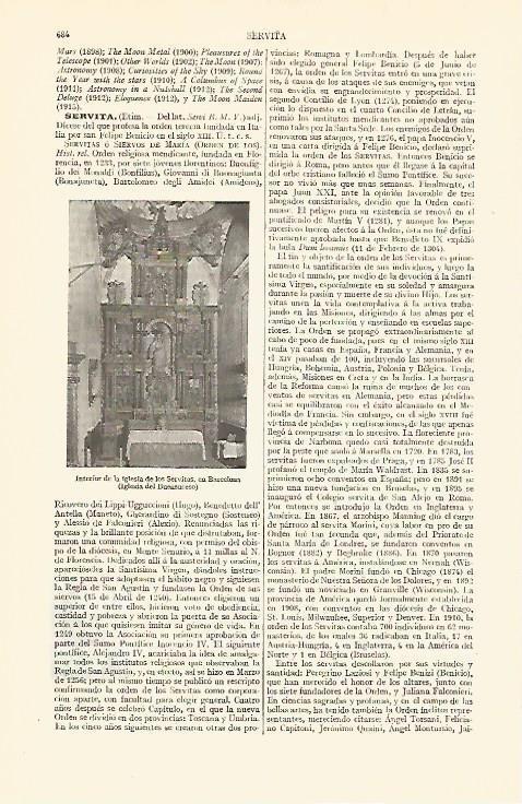 LAMINA V06817: Iglesia de los Servitas Barcelona
