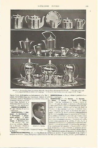 LAMINA V06816: Servicio de plata para café