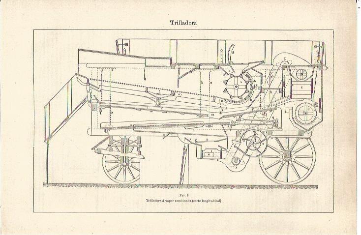 LAMINA V06539: Trilladora a vapor