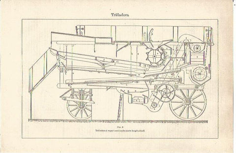 LAMINA V06539: Trilladora a vapor