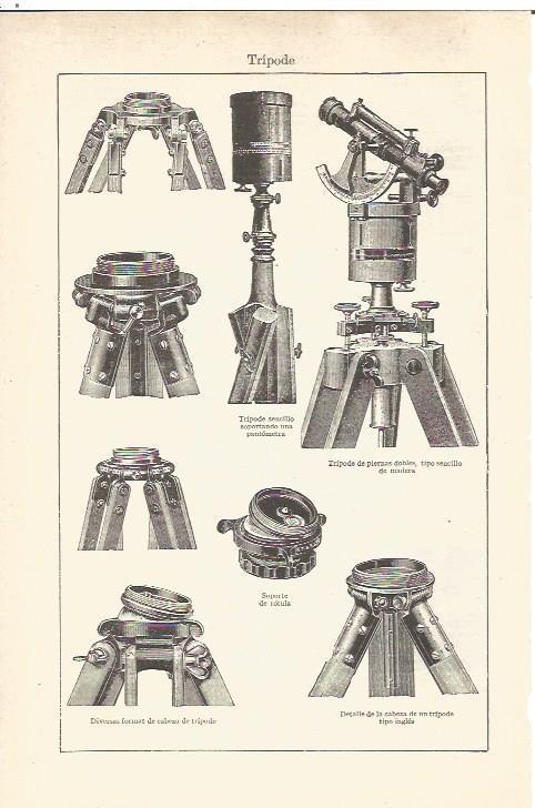 LAMINA V06555: Tipos de tripode