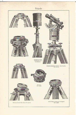 LAMINA V06555: Tipos de tripode
