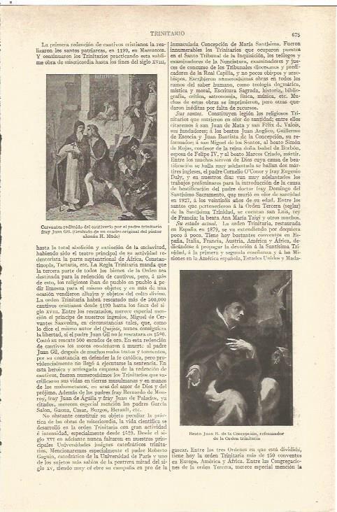 LAMINA V06554: Beato Juan de la Concepcion reformador de la Orden Trinitaria