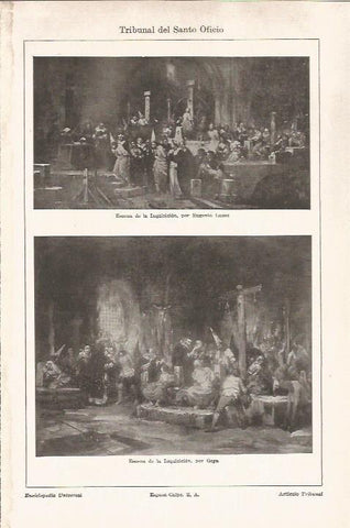 LAMINA V06516: Escena de la Inquisicion, por Goya