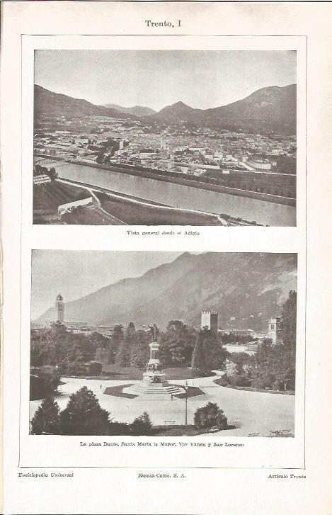 LAMINA V06487: Vistas varias de Trento, Italia