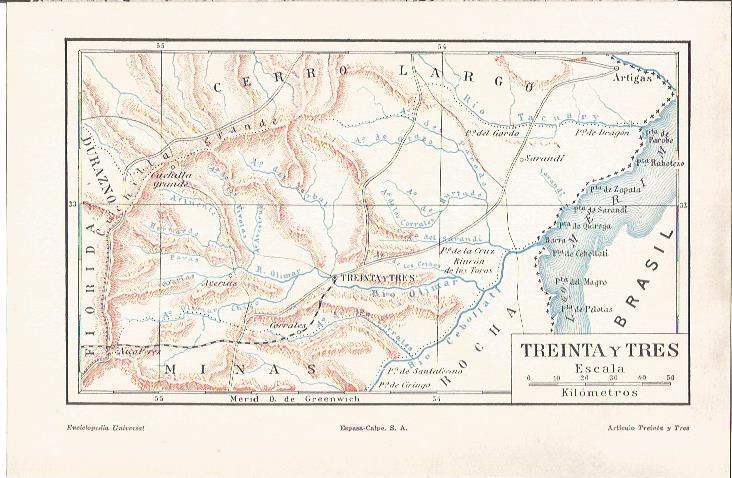 LAMINA V06473: Mapa de treinta y tres, Uruguay