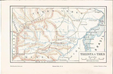 LAMINA V06473: Mapa de treinta y tres, Uruguay