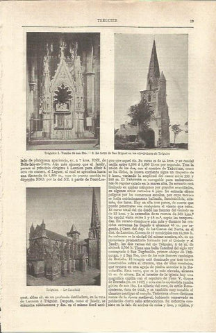 LAMINA V06471: Catedral de Treguier, Francia