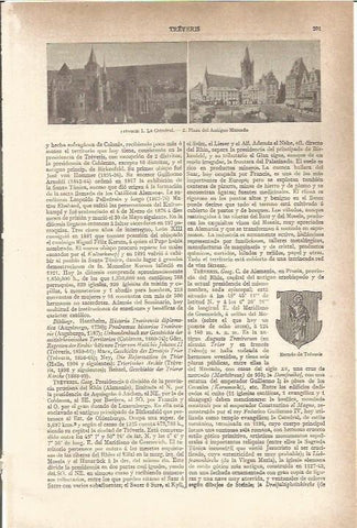 LAMINA V06498: Catedral y Antiguo Mercado en Treveris, Alemani