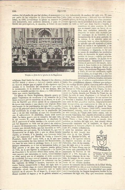 LAMINA V06640: Iglesia de la Magdalena en Troyes