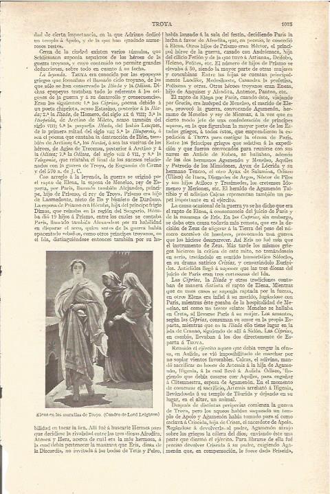LAMINA V06638: Elena en las murallas de Troya por Lord Leighton