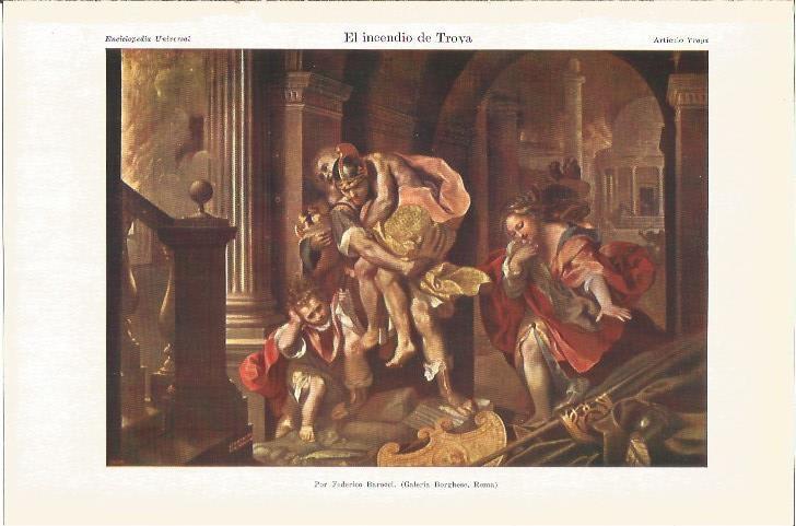LAMINA V06635: El incendio de Troya por Barocci