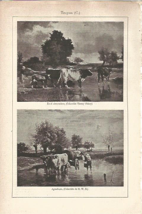 LAMINA V06643: En el abrevadero y aguadores por C. Troyon