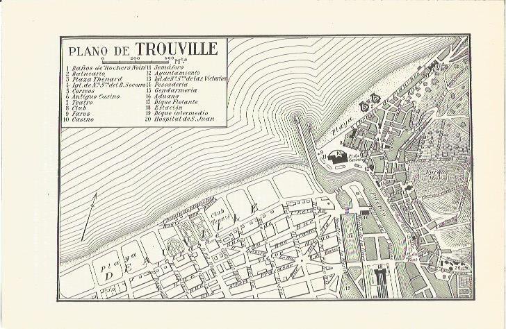 LAMINA V06629: Plano de Trouville Francia
