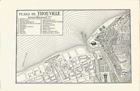 LAMINA V06629: Plano de Trouville Francia