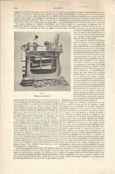 LAMINA V06626: Maquina pantografica