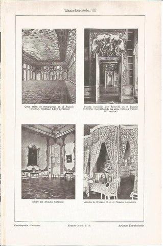 LAMINA V06656: Salones del Palacio de Tsarskoieselo Rusia