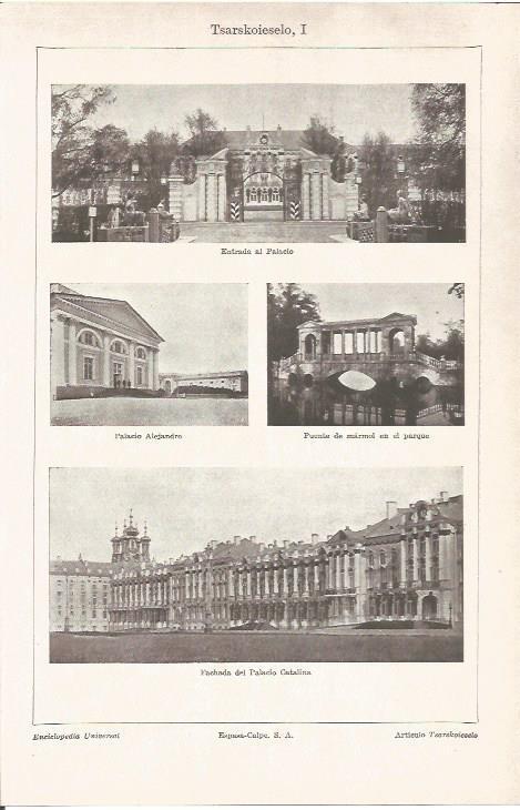 LAMINA V06655: Palacio de Tsarskoieselo Rusia