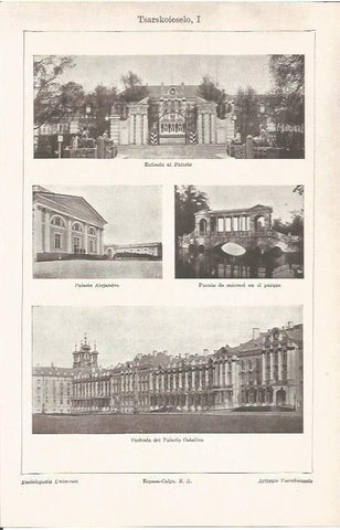 LAMINA V06655: Palacio de Tsarskoieselo Rusia