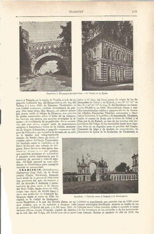 LAMINA V06654: Puente y Teatro de la Opera de Tsaritsin Rusia