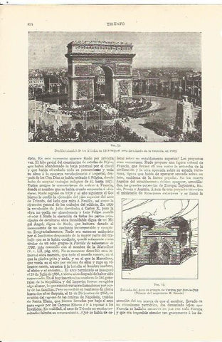 LAMINA V06587: Desfile de los Aliados bajo arco de triunfo de la Estrella 1918
