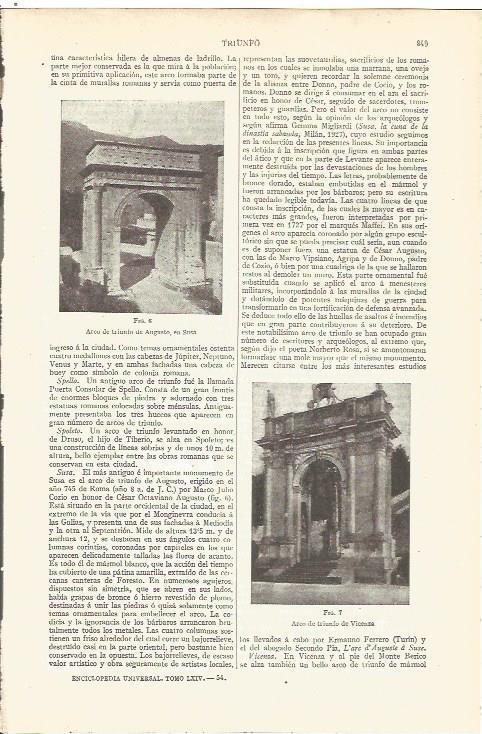 LAMINA V06585: Arco de Augusto en Susa