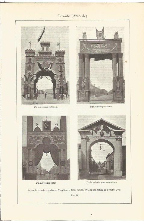 LAMINA V06584: Arcos de Triunfo en Yucatan en 1906