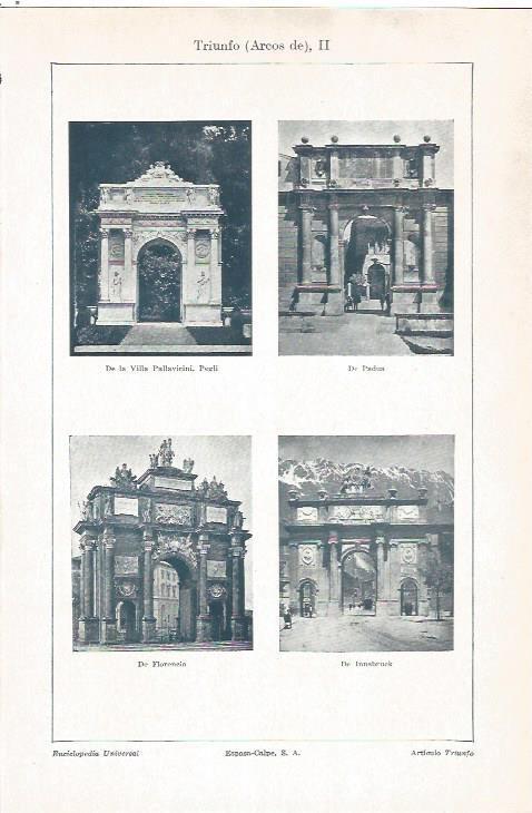 LAMINA V06582: Arcos de Triunfo en Pegli Padia Florencia e Innsbruck
