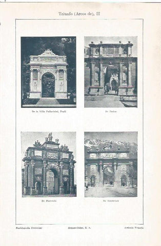 LAMINA V06582: Arcos de Triunfo en Pegli Padia Florencia e Innsbruck