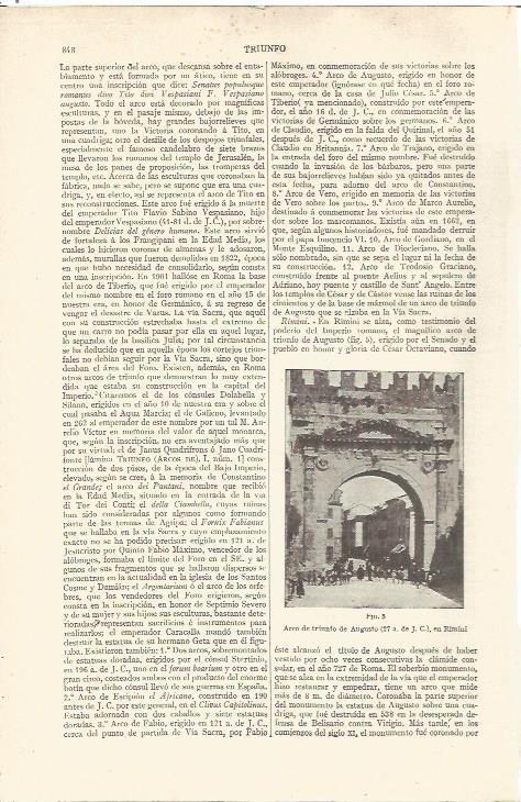 LAMINA V06580: Arco de triungo de Augusto en Rimini