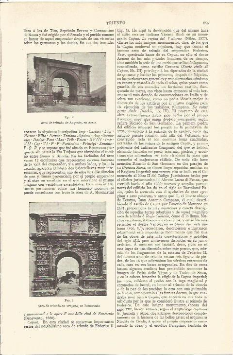 LAMINA V06579: Arco de Augusto en Aosta y Trajano en Benevento