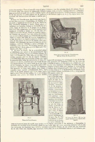 LAMINA V06616: Trono de Tutankhamon y trono de Minos