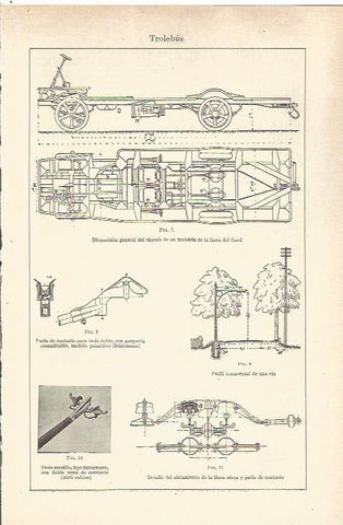 LAMINA V06606: Partes de un trolebus