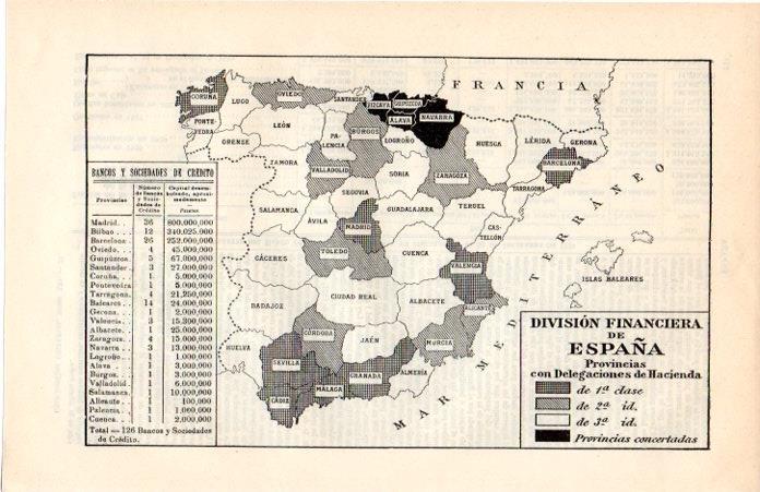 LAMINA V07158: Mapa division financiera de España