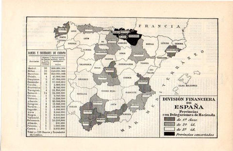 LAMINA V07158: Mapa division financiera de España