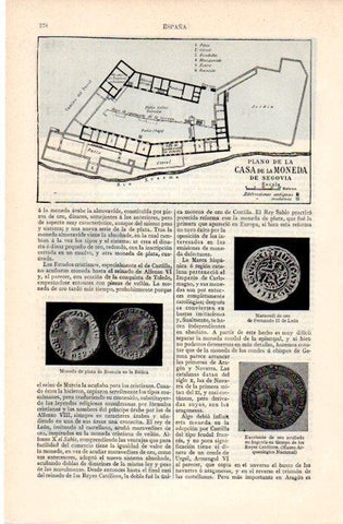 LAMINA V07143: Plano de la Casa de la Moneda de Segovia