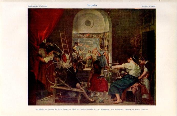 LAMINA V07138: Las Hilanderas por Velazquez