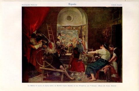 LAMINA V07138: Las Hilanderas por Velazquez