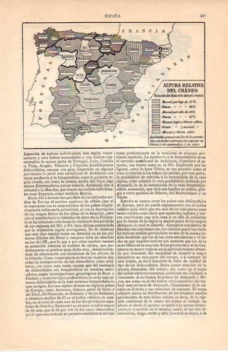 LAMINA V07172: Mapa altura relativa del craneo en España