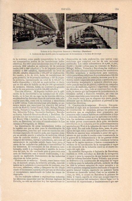 LAMINA V07135: Talleres de La Maquinista Terrestre y Maritima de Barcelona