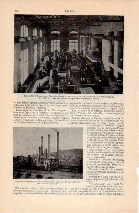 LAMINA V07134: Compañía Riegos y Fuerzas del Ebro en Tremp y Barcelona