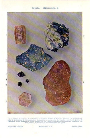 LAMINA V07101: Cristales de Minerales