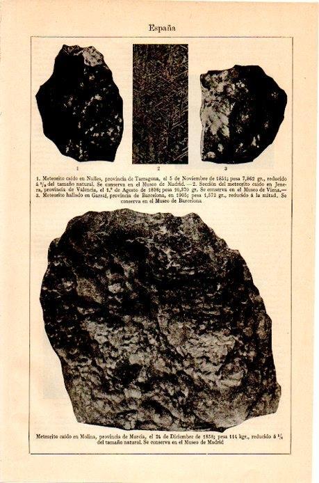 LAMINA V07087: Meteoritos caidos en España