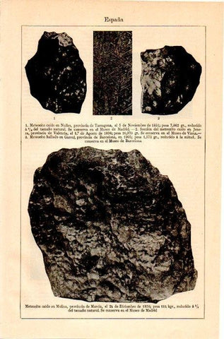 LAMINA V07087: Meteoritos caidos en España